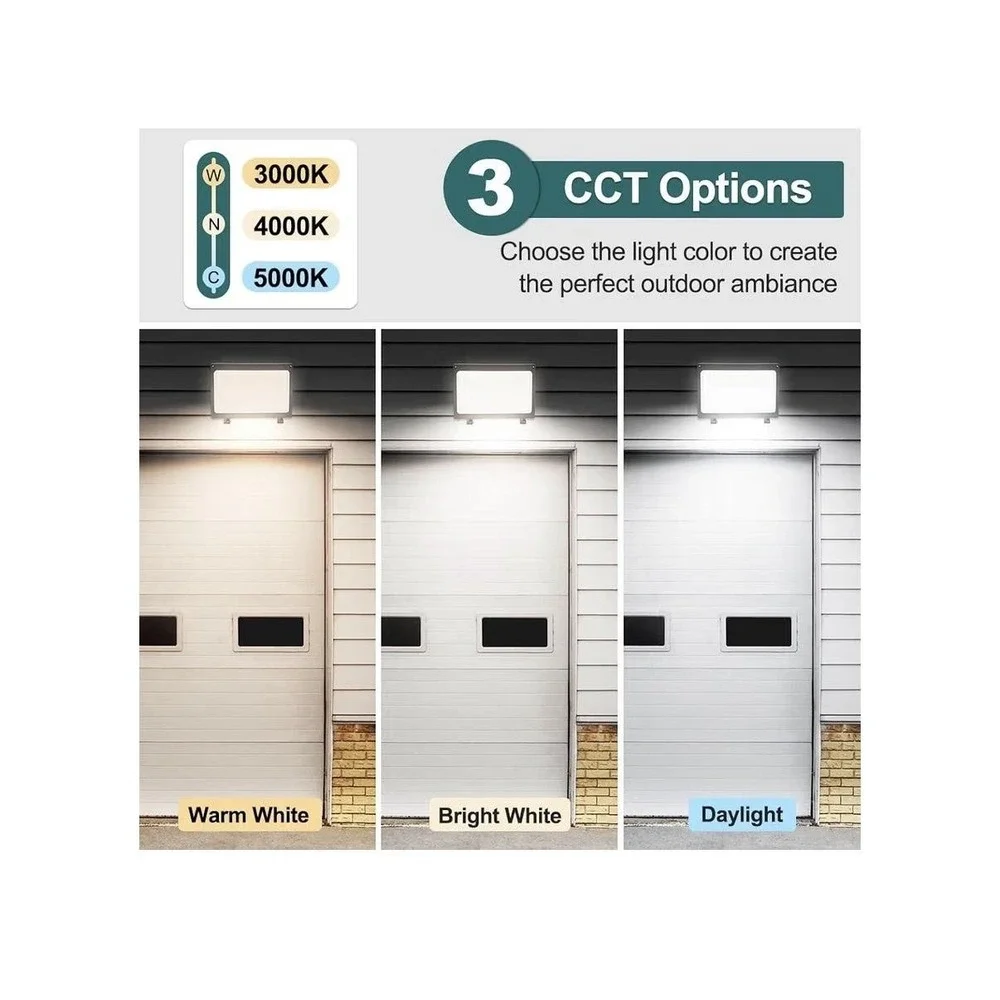 Kadision 120W LED Wall Pack Light Dusk To Dawn Photocell 3CCT‎ Outdoor 120-277V